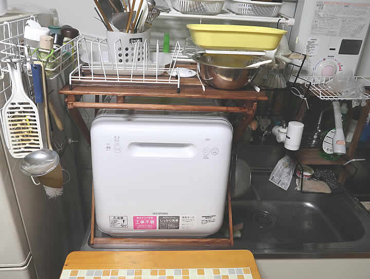 アイリスオーヤマの食洗機ISHT-5000-W棚でスペース改善。狭い賃貸でも余裕です。 | 888LIFE